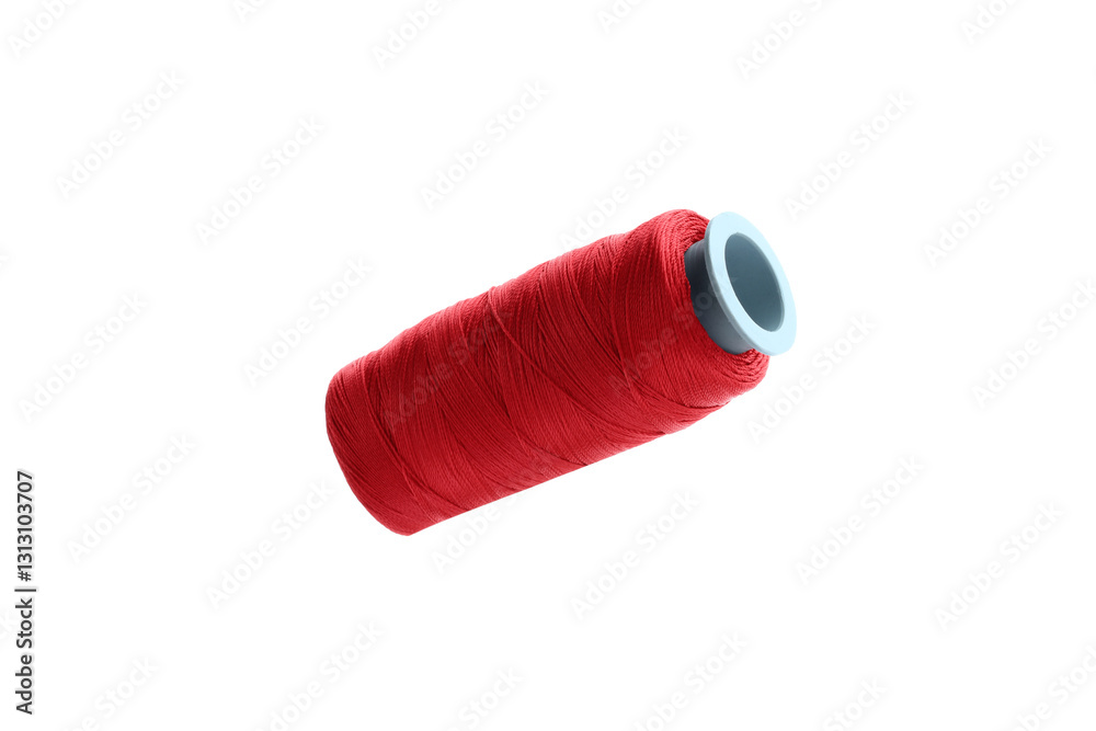 One spool of sewing thread isolated on white One spool of sewing thread isolated on white