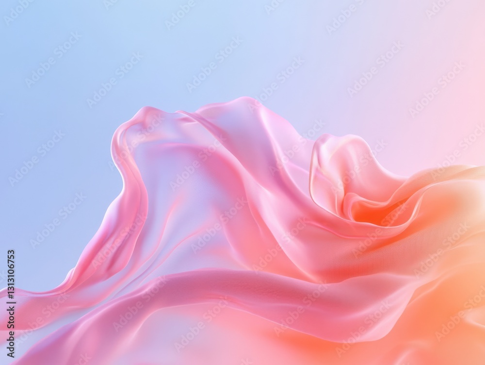 Obraz premium Elegant pink fabric folds