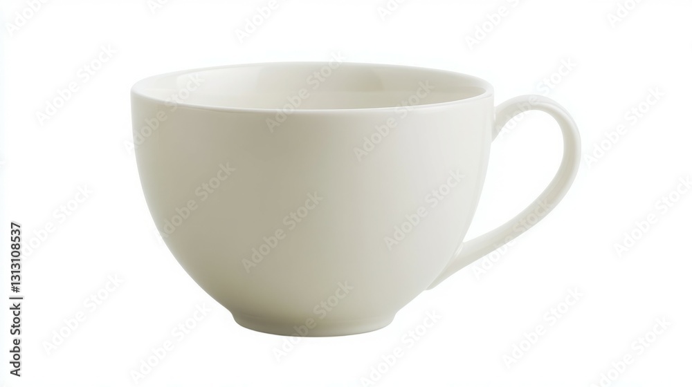 A simple, elegant, off-white teacup. Perfect for a quiet morning. A simple, elegant, off-white teacup. Perfect for a quiet morning.
