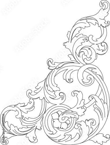 vector illustration sketch design ornament decoration rosette mandala abstract modern classic floral natural 