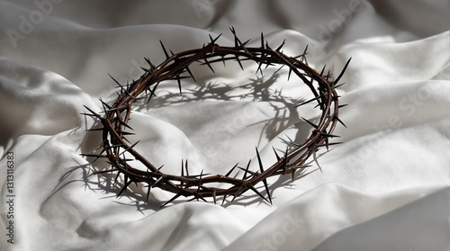 Crown of Thorns Resting on a Cloth