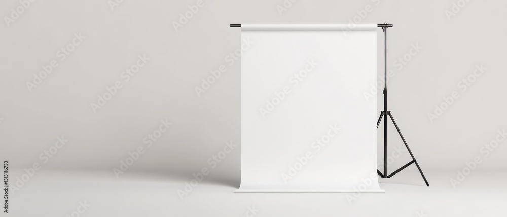 Studio backdrop setup on white Studio backdrop setup on white