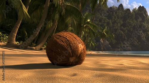Coconut Beach Paradise Island Tropical Vacation photo