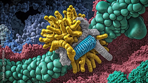 Molecular Structure of Protein Complex photo