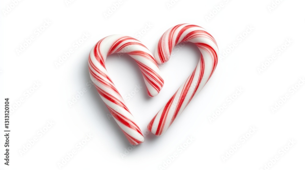 Candy canes heart shape Candy canes heart shape