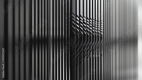 Abstract Black Metal Grid Pattern Design