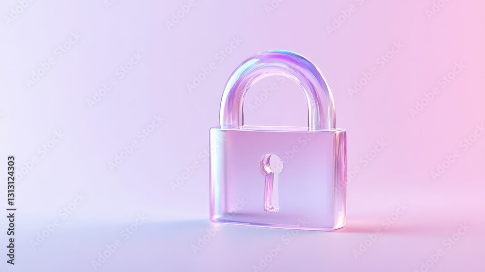Glass padlock with keyhole Glass padlock with keyhole