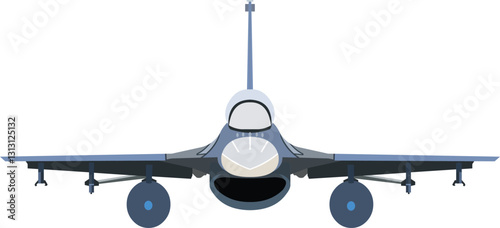 vector image, jet fighter maneuvering front views