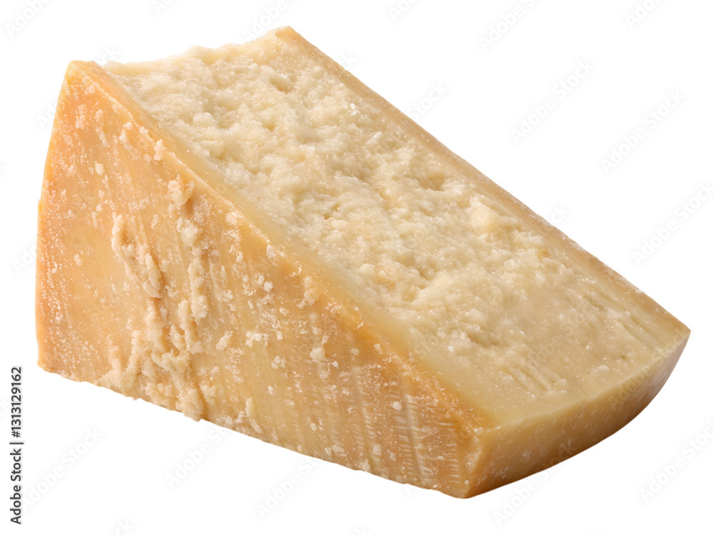 Delicious parmigiano reggiano cheese showcase culinary festival food art open air close up, isolated on white or transparent background