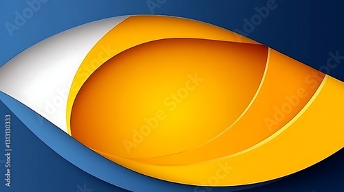 Abstract Orange Blue Wave Design Background