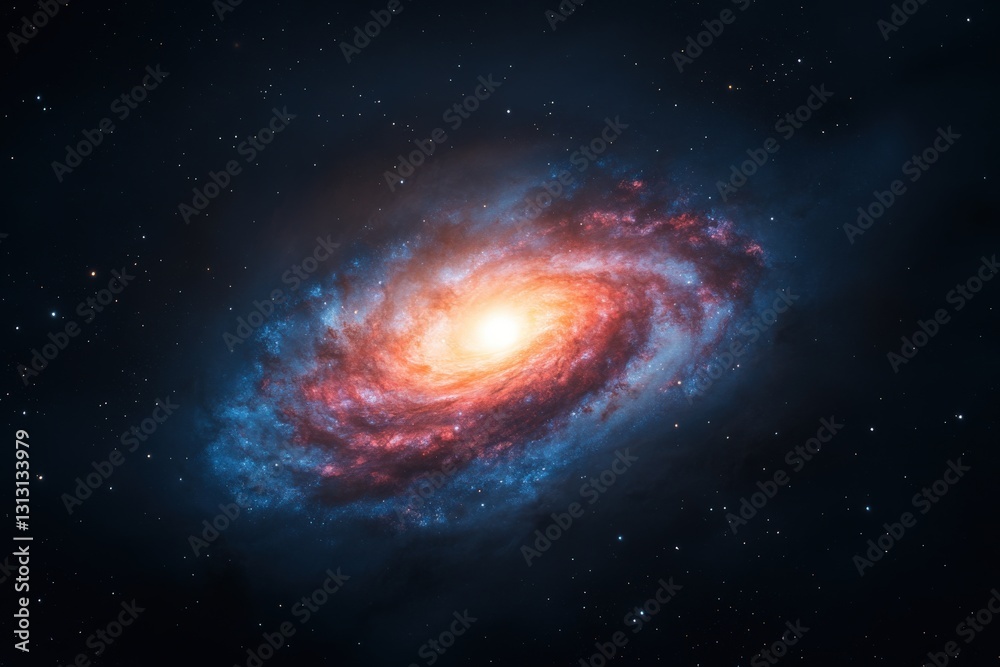 Obraz premium Galaxy spiral in dark space
