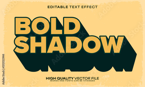 Retro classic text effect, editable text effect and vintage 3d font style bold shadow oldschool poster design