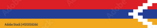 Artsakh flag long banner digital vector illustration