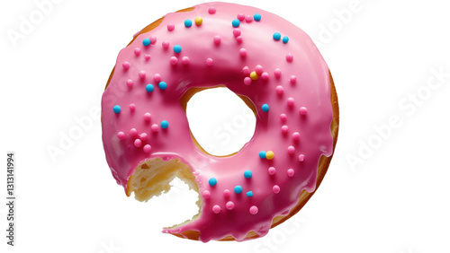 donut isolated on white background, cutout 
