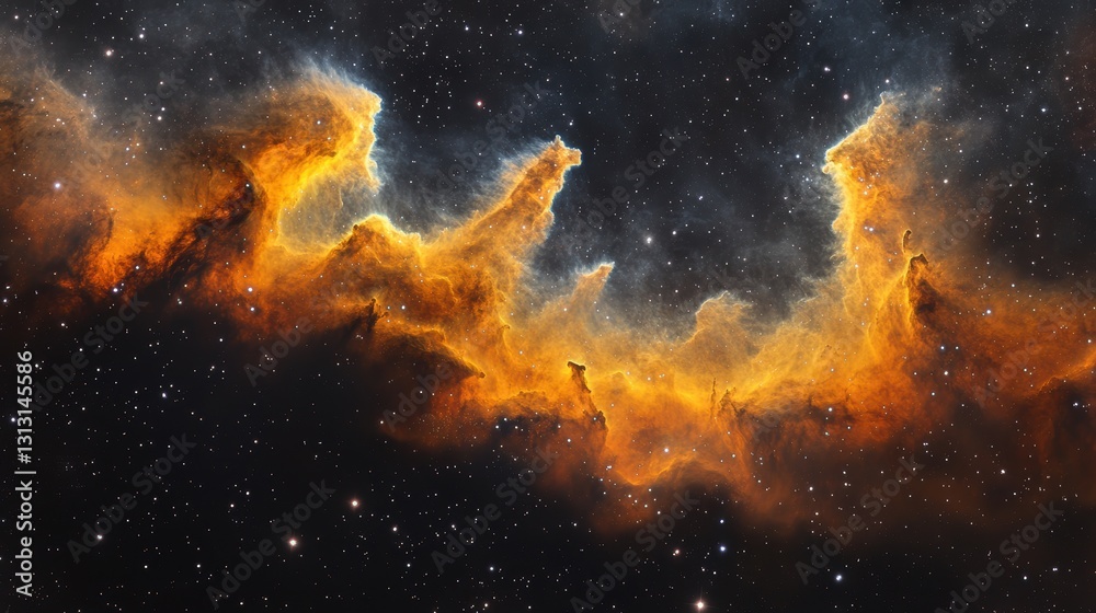 Fototapeta premium Exploring cosmic nebula phenomena outer space astronomy image celestial environment wide angle astrophysics