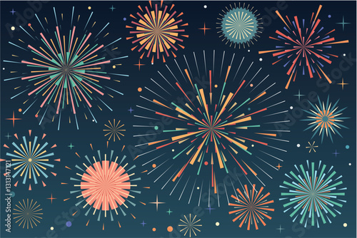 fireworks seamless background