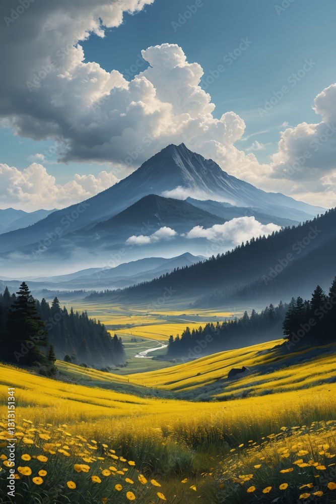 Obraz premium a mountain range