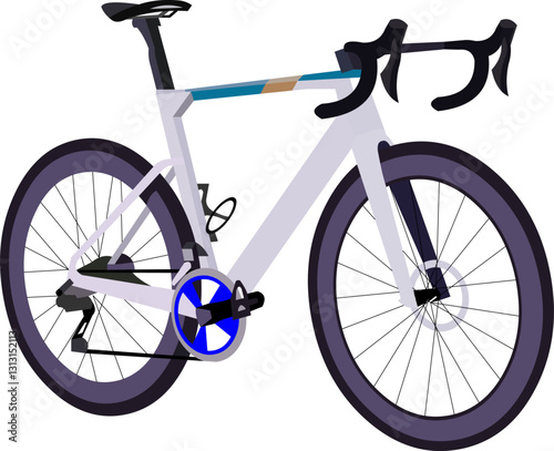 white racing bike