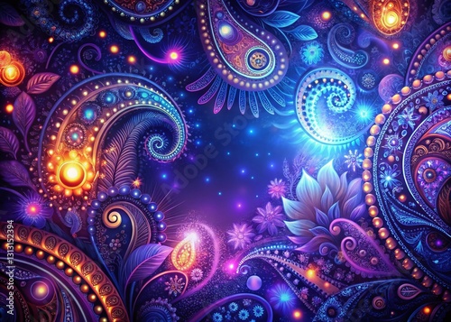 Wallpaper Mural Abstract Paisley Night Texture: Labor Day Background Torontodigital.ca