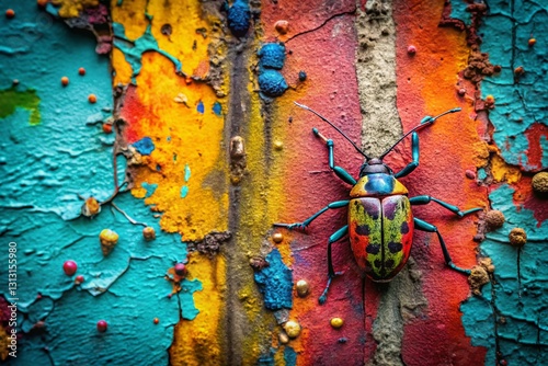 Abstract Spray Paint Bug Design - Urban Exploration Graffiti Art