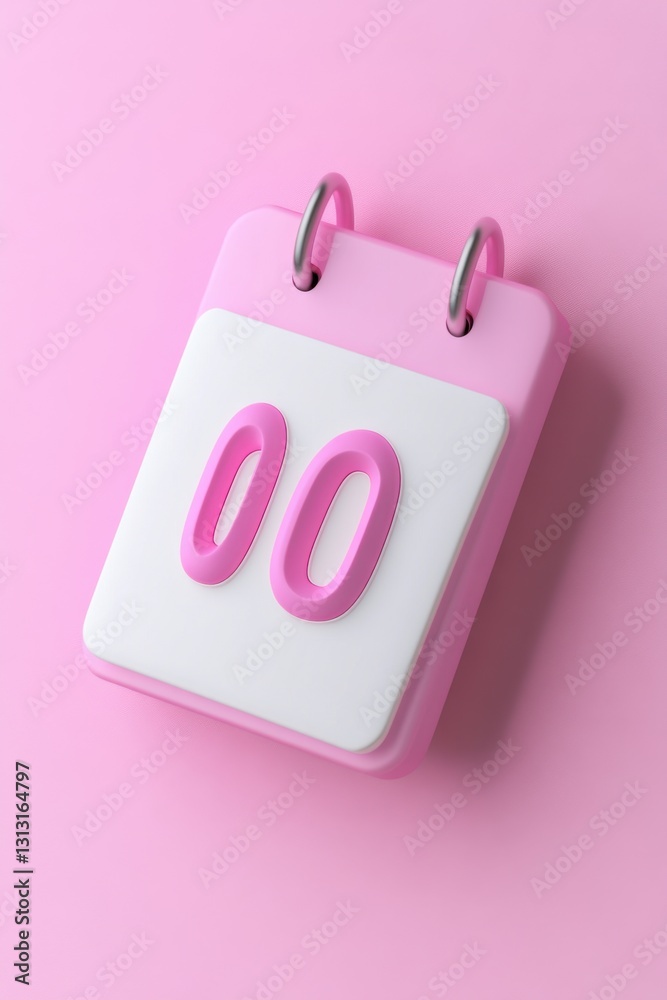 Pink Minimalist Desktop Calendar Pink Minimalist Desktop Calendar