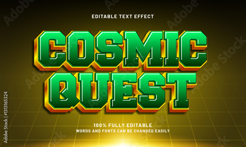 cosmic quest editable text effect with a galaxy and cosmic text style