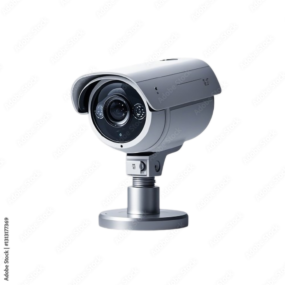 A security camera on a white or transparent background. A security camera on a white or transparent background.