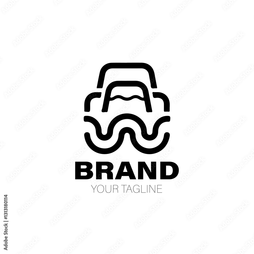 Obraz premium Lawn Mower Logo. Lawn Mower Logo Design. Lawn Mower Logo Brand. Lawn Mower Logo Vector Design Isolated on White Background