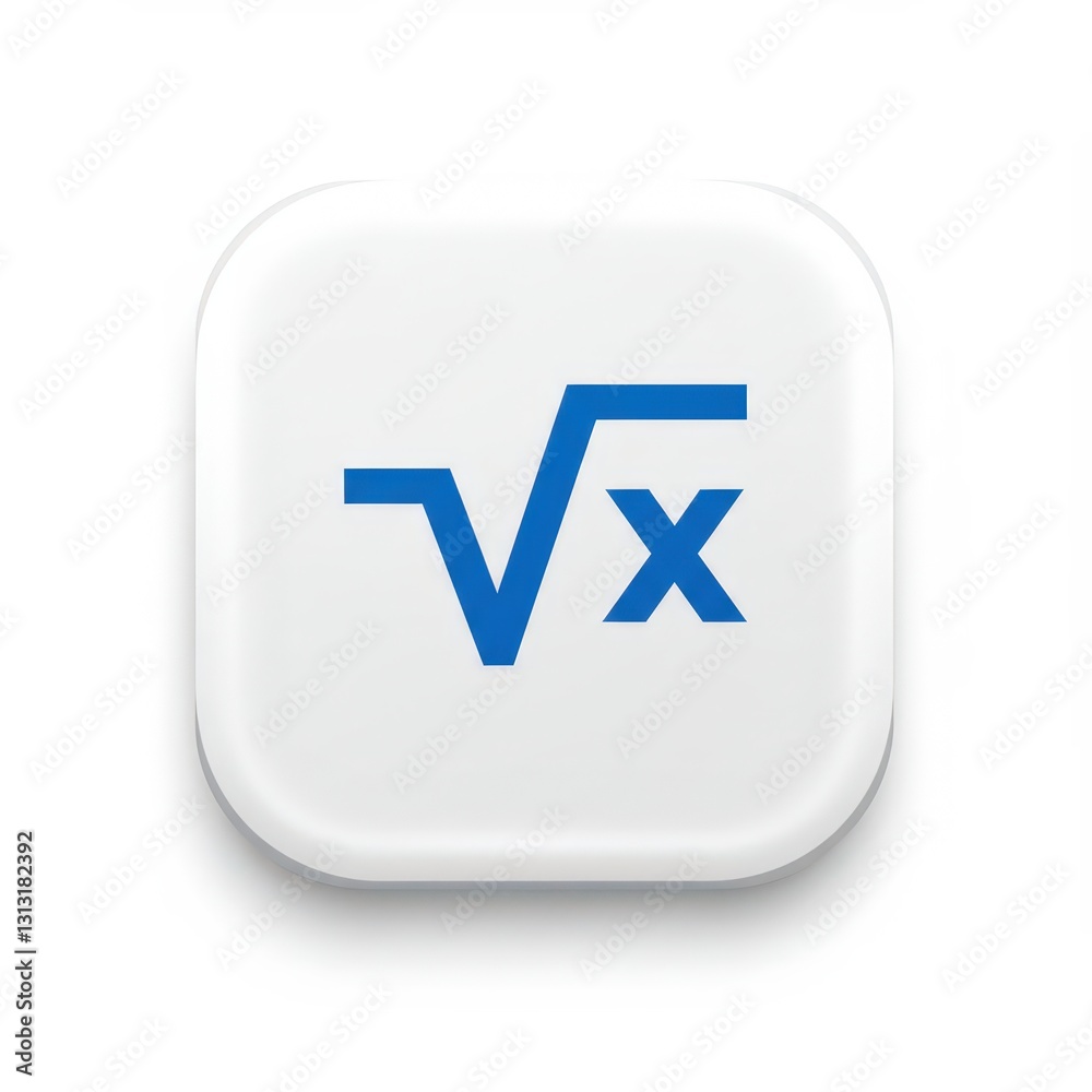 Square Root of x: A Mathematical Icon Design Square Root of x: A Mathematical Icon Design