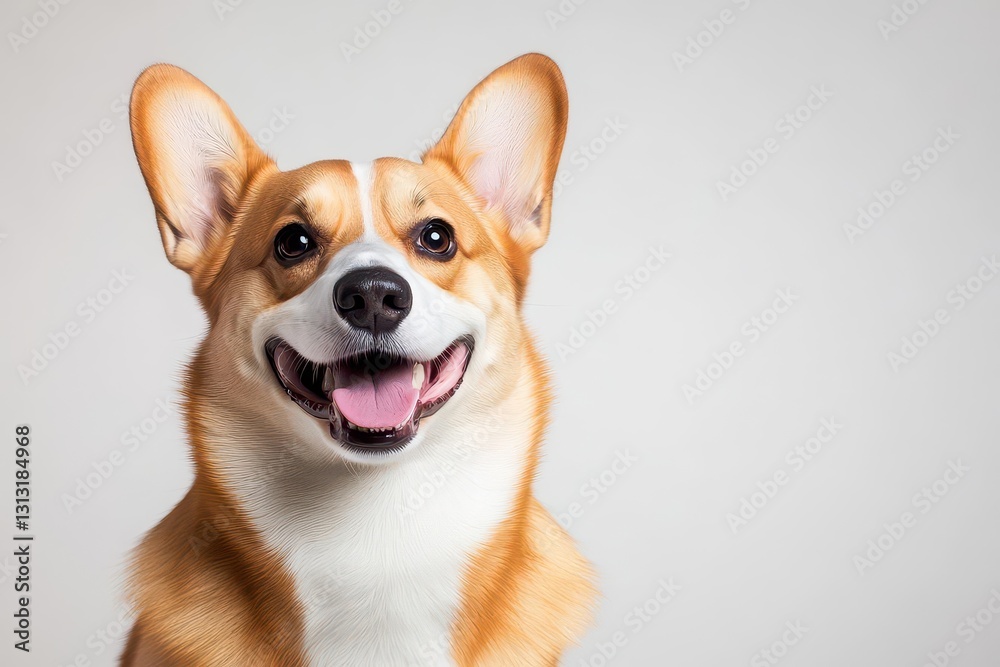 Corgi dog sitting happily with its ears up in a bright green park setting showcasing the breed's playful nature Corgi dog sitting happily with its ears up in a bright green park setting showcasing the breed's playful nature