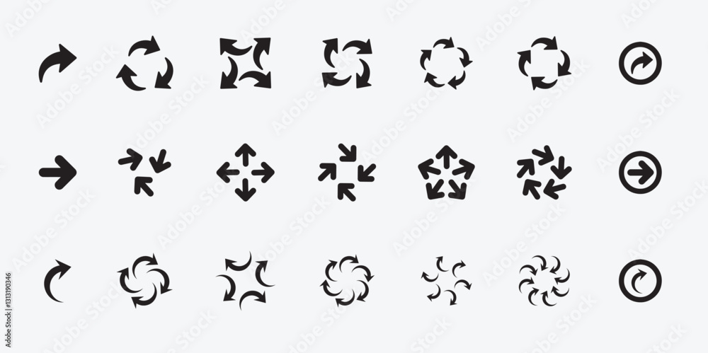 Arrow Recycle symbols set. Recycling arrow icons. Recycling label. Recycle badge. arrow icons set Arrow Recycle symbols set. Recycling arrow icons. Recycling label. Recycle badge. arrow icons set