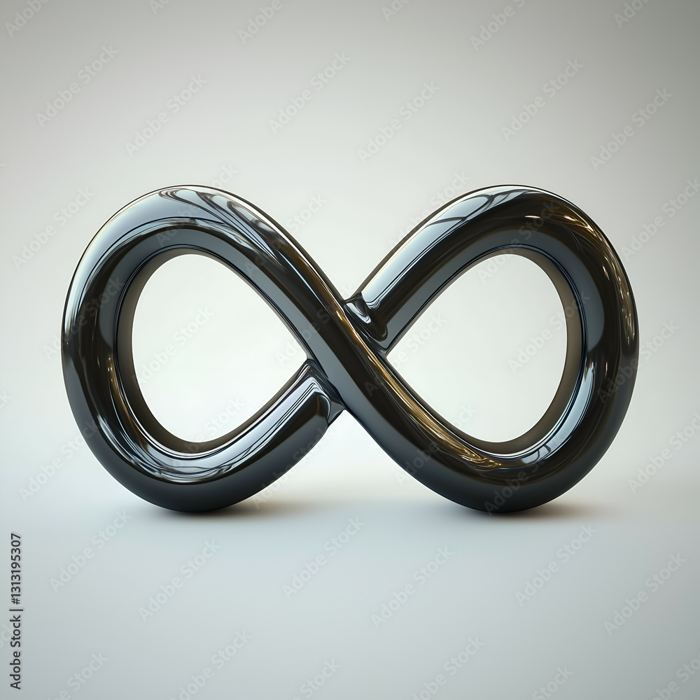 Infinity Symbol Sculpture: Glossy 3D Design in Modern Abstract Art for Contemporary Home Decor Infinity Symbol Sculpture: Glossy 3D Design in Modern Abstract Art for Contemporary Home Decor
