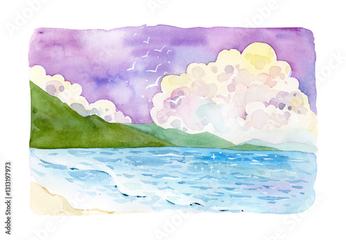 Fototapeta Naklejka Na Ścianę i Meble -  watercolor background with watercolor flowers