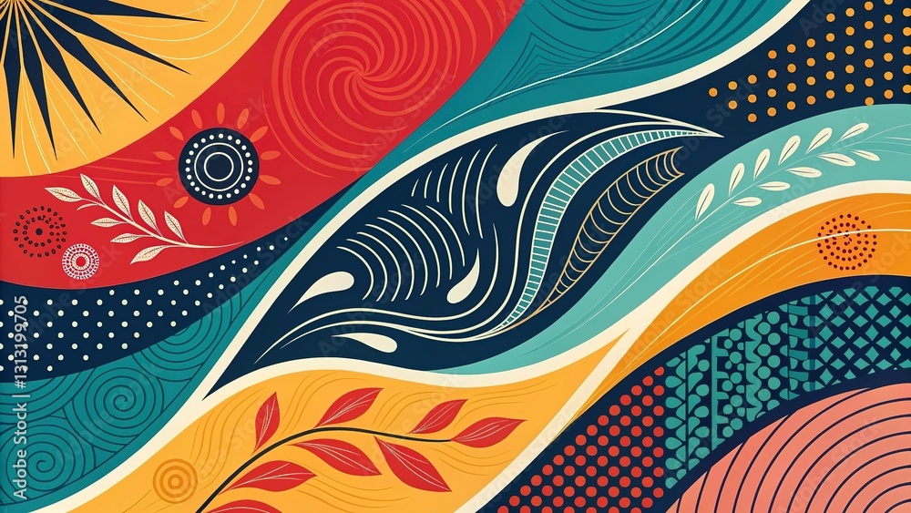 Artistic abstract design featuring fluid curves, striking shapes, and vivid hues. Artistic abstract design featuring fluid curves, striking shapes, and vivid hues.