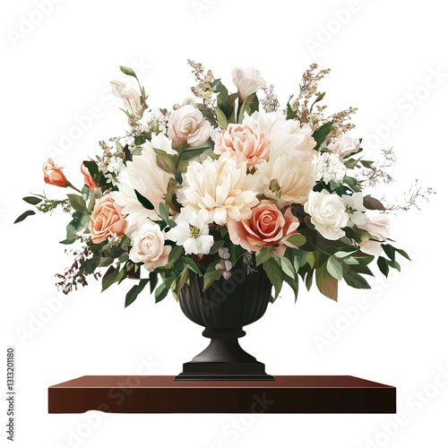 Wallpaper Mural Table centerpiece with floral arrangement isolated on transparent background Torontodigital.ca