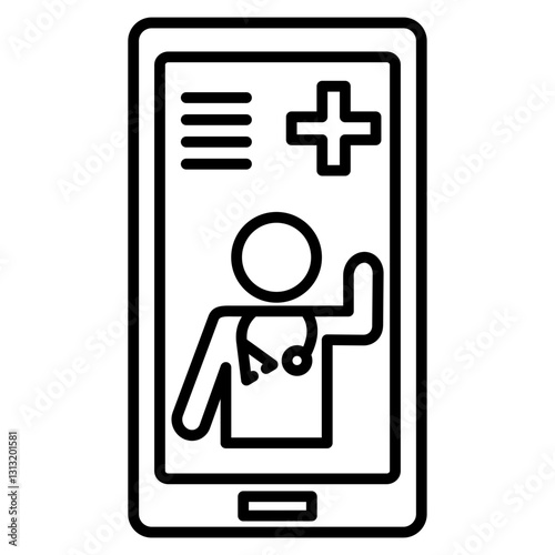 Mobile Health Icon