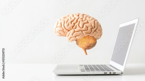 Innovative brain-computer interfaces cognitive technology in minimalist digital art workspaces