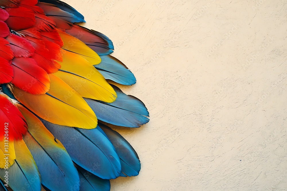 Obraz premium Stunning Parrot Feathers in Vibrant Colors