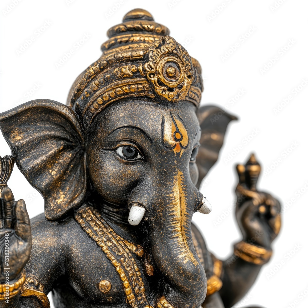 Obraz premium Cultural celebration of ganesha festival india art sculpture indoor close-up tradition