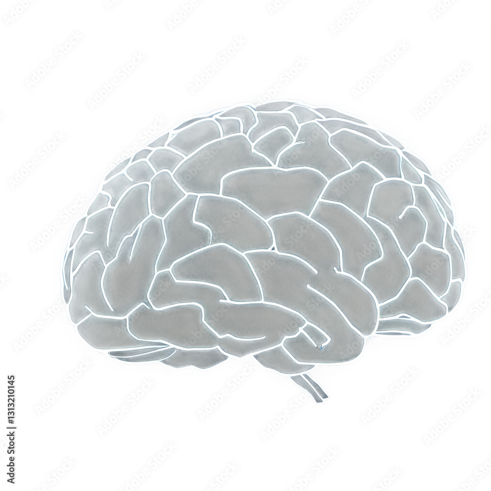 Futuristic Glowing Brain Illustration Isolated on Transparent Background for Sci-Fi and AI Concepts Futuristic Glowing Brain Illustration Isolated on Transparent Background for Sci-Fi and AI Concepts