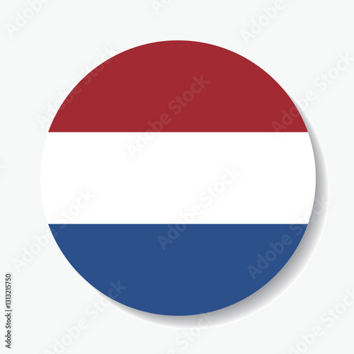 Netherlands circle flag logo icon digital vector illustration Free Download Netherlands circle flag logo icon digital vector illustration - GFXLoad
