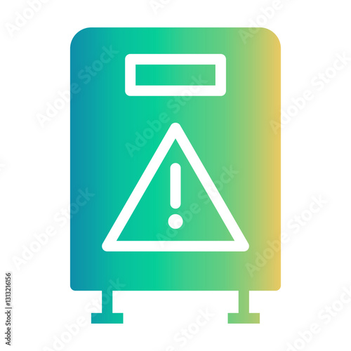 wet floor Gradient icon