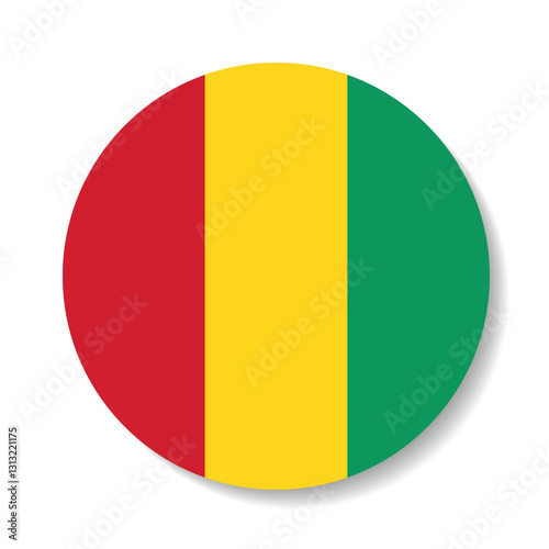 Free Download Guinea circle flag logo icon digital vector illustration - GFXLoad