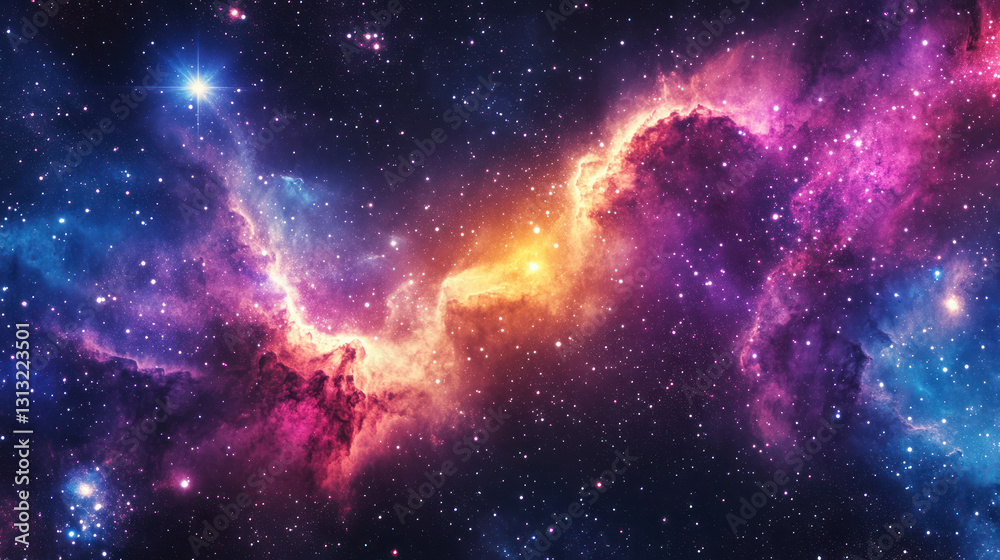Obraz premium Cosmic Nebulae in Deep Space (1)