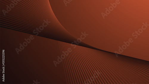 Dark orange gradient with curve line abstract background for backdrop
