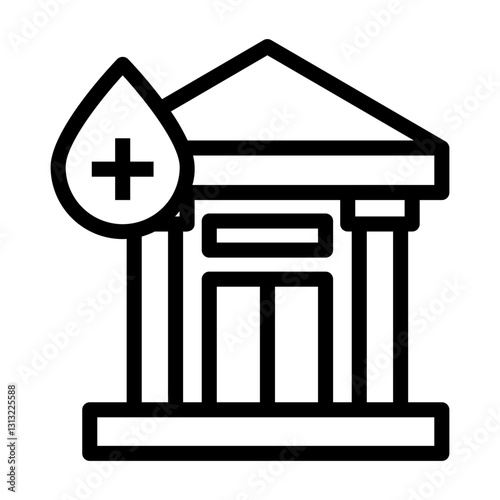 blood bank Line Icon