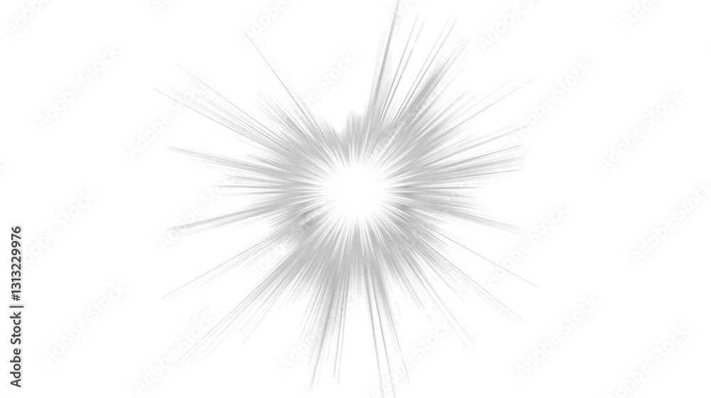 Obraz premium Bright star shining on transparent background with light rays emanating outward