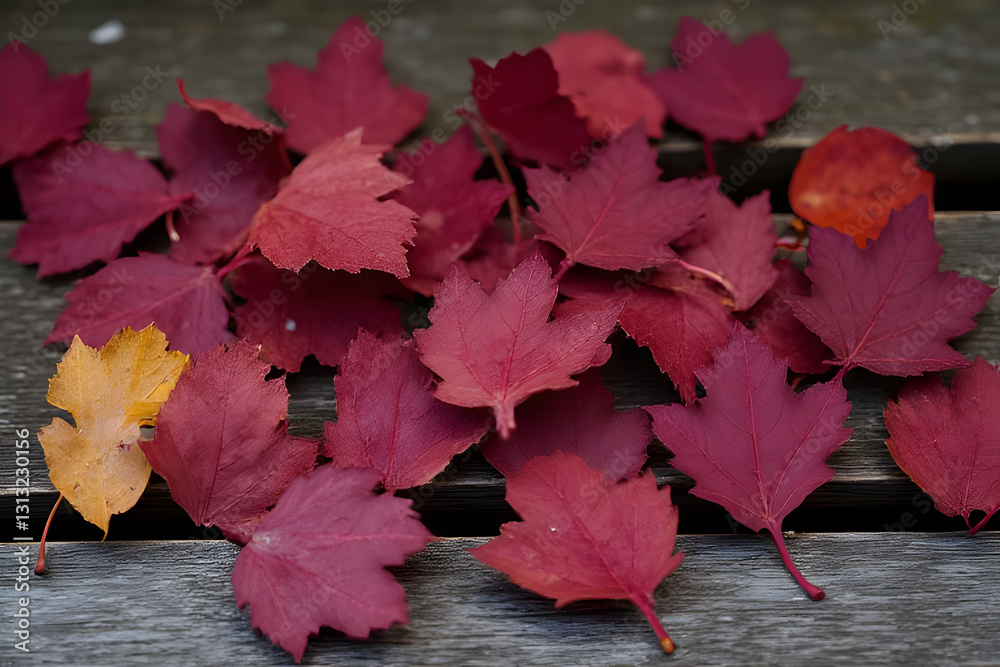 Obraz premium Autumn Burgundy Leaves
