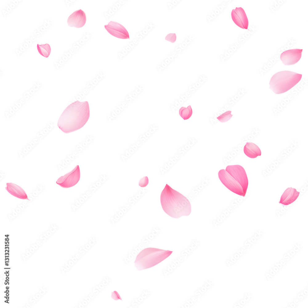 Falling Flower Petals Elegantly Isolated on a Transparent Background for Romantic and Floral Designs Falling Flower Petals Elegantly Isolated on a Transparent Background for Romantic and Floral Designs