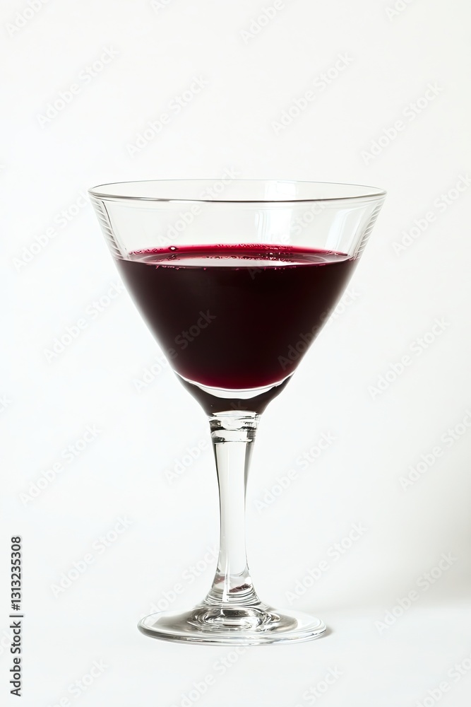 Beetroot juice in a transparent glass on a white background Beetroot juice in a transparent glass on a white background